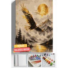 Corvo Sayılarla Boyama Seti Numaralı Tuval Fırça Boya Askı Aparatı Dahil Set 40X50 cm - Süzülen Kartal