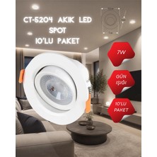 Cata CT-5204 Akik LED Spot 7W Beyaz Kasa Günışığı - 10’lu Paket