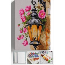 Corvo Sayılarla Boyama Seti Numaralı Tuval Fırça Boya Askı Aparatı Dahil Set 40X50 cm - Lamba Veçiçek