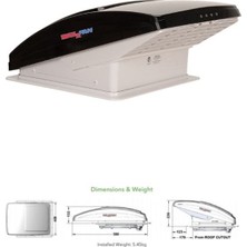 Gümrük Bey Maxxfan Deluxe 7500K Karavan Tavan Fanı | Yağmur Koruması, Smoke, Güçlü Havalandırma