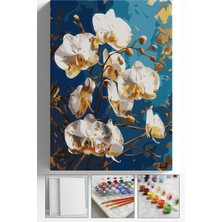 Corvo Sayılarla Boyama Seti Numaralı Tuval Fırça Boya Askı Aparatı Dahil Set 40X50 cm - Deniz Çiçeği