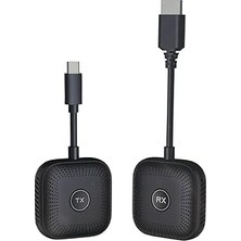 TeknoKapsül Coverzone Kablosuz Hd Görüntü Aktarıcı Seti Usb-C Tx Rx | 1080P 60Hz Tak Çalıştır | Bilgisayar Tv Bağlantı Kiti | Internetsiz Ekran Yansıtma - S1 Type C
