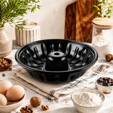 Alev Emaye 28 cm Siyah Kek Kalıbı – Özel Tasarım, Eşit Pişirme, Kolay Çıkarma