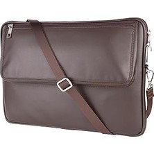 TeknoKapsül 2k S.deri Laptop Çantası,tablet Çantası,13.3'' Inç,vegan,omuz ve Valiz Askılı,aksesuar ve Evrak Cepli,24 * 34 * 2 Cm.,kahverengi