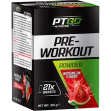 Pt Go Nutrition Pre-Workout Powder 21 x Sachets - Watermelon Flavour (21 Servis)
