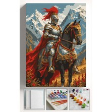 Corvo Sayılarla Boyama Seti Numaralı Tuval Fırça Boya Askı Aparatı Dahil Set 40X50 cm - Süvari