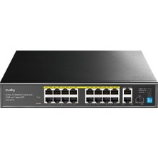 Cudy FS1018PS1 16-Port Poe+ Switch 200W 2 Gigabit Uplink 1 Sfp