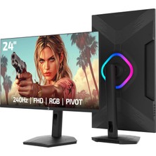 TeknoKapsül Gamepower Lunis L20 24″ 240Hz 0.5ms Va Fhd Rgb Pivot Gaming Monitör (Sıfır Ölü Piksel Garantili)