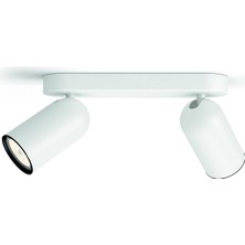 TeknoKapsül Philips Myliving Pongee Tavan/duvar 2'li Beyaz Spot Lamba GU10 Duy (Ampul Birlikte Verilmez)