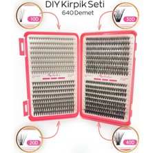 TeknoKapsül Ruby Face Dıy Kirpik (Temu Kirpik) 640 Hazır Demet Kirpik - 10D-40D Yoğunluk Seçeneği Ile