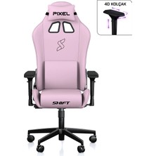 Pixel Shift Pembe Kumaş Oyuncu Koltuğu