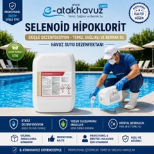 Selenoid Havuz Sıvı Klor Dezenfektan 25 Kg Bakterisit Etkili Kullanım Alanları Açık Kapalı Havuzlar