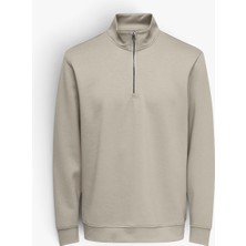 Only & Sons Onsluca Lıfe Reg Ls Halfzıp Sweat Erkek Gri Sweatshirt - 22037612
