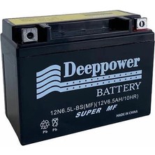 Deep Power Deeppower 12 Volt 6.5 Amper Motosiklet AKÜSÜ.ÖLÇÜLER139*73*100 Mm.2,05 Kg. 12N6.5L-BS-YATAY