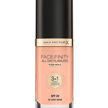 TeknoKapsül Max Factor Facefinity All Day Flawless Foundation, 32 Light Beige, Spf 20, 3in1 Primer Concealer Foundation