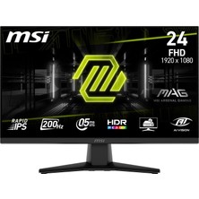 TeknoKapsül Msı 23.8" Mag 242F, Gaming Monitör, Fhd, 16:9 Flat, Rapid Ips, 200HZ, 0.5ms (Gtg) Freesync Premium