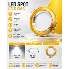 K2 5 Watt Simli Gold Kasa Beyaz Işık LED Spot (Video'lu) KLS922