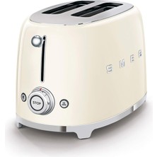 TeknoKapsül Smeg Beyaz TSF01CREU Retro Krem 2x2 Slot Ekmek Kızartma Makinesi