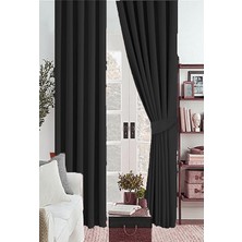 TeknoKapsül Koyu Gri Antrasit Kalın Güneşlik Blackout Kararma Fon Perde Düz Dikim 510 x 200