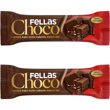 Fellas Çikolata Kaplı Meyve Bar Double Kakao 35GR X2