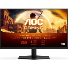 TeknoKapsül Aoc 27" 27G42E Fast IPS 0.5 Ms 180HZ HDMI Dp