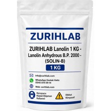 Zurihlab Zurıhlab Lanolin 1 kg - Lanolin Anhydrous B.p. 2000 - (Solın-B)