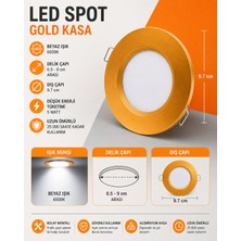 K2 5 Watt Gold Kasa Beyaz Işık LED Spot KLS918