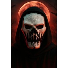 TeknoKapsül Cadılar Bayramı Halloween Dark Fang Maske Siyah Beyaz