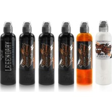 TeknoKapsül Yarson Dark Shading 6'lı Gölge Boyası Seti - World Famous Ink Dövme Boyası - 4OZ/120ML