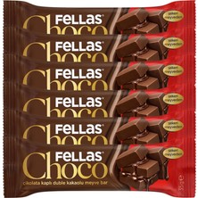 Fellas Çikolata Kaplı Meyve Bar Double Kakao 35GR X6