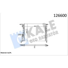 Kale Dpmix-Hb Radyatör Clio 91-98 R19 94-95 1.2-1.4 E7F.7.06 Mek Ac 390X377.5X23. 2 Sira Al Pl Sistem