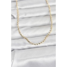Clariss cm 14K Gold Renk Top Zincirli Model 60 cm Kadın Kolye