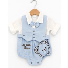 Kardeşler Bebe %100 Pamuk Müslin Erkek Bebek Tulum Takım