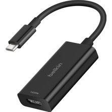 TeknoKapsül Belkin Usb-C - HDMI 2.1 Adaptörü, 11 cm Kablo, 60 Hz'de 8k, 120 Hz'de 4k, Hdr, Hbr3, Dsc, Hdcp 2.2, "usb-If", Macbook, iPad Pro Gibi Usb-C Cihazlar Için