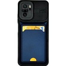Skygo Redmi Note 10 Kartlıklı Silikon Kılıf Lacivert