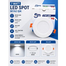 Dila’s Home 7 Watt Beyaz LED Spot, Güçlü Işıklı LED