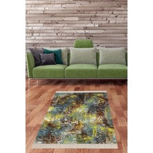 TeknoKapsül Pelangi Batik Desenli Renk Geçişli Dijital Baskı Yıkanabilir Kaymaz Taban Salon Halısı ve Yolluk, Yeşil 160 x 350, 42541049160350728