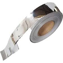 TeknoKapsül Krom Nikelaj Bant Yapışkanlı Araç Çıta Direk Kaplama Folyosu 4 cm x 5 Metre