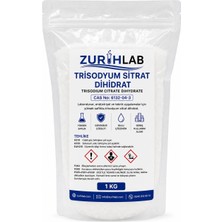Zurihlab Zurıhlab Trisodyum Sitrat Dihidrat 1 kg