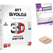 3D Yayınları Ayt Biyoloji Video Destekli Defter - Yks 2027 + Telefon Tutucu + Tyt Deneme