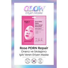 Dermal Seoul Face Gül Pdrn Onarıcı Glow Işıltı Veren Nemlendirici Eriyen Kore Maskesi Hidrojel Maske 34 Gr.