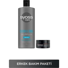 TeknoKapsül Syoss Men Clean & Cool Şampuan 500 Ml, Matt Fiber Wax Set, Erkek