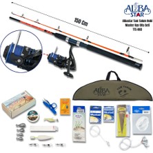 Albastar Tam Takım Profesyonel Tekne Olta Seti TTS003 150 cm Kullanıma Hazır Aksesuarlar