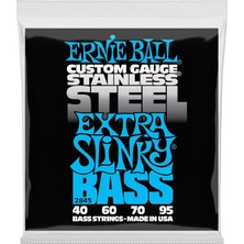 TeknoKapsül Ernie Ball Ekstra Slinky Paslanmaz Çelik Elektrik Bas Telleri, Ölçü 40-95