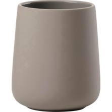 TeknoKapsül Zone Denmark Nova One Diş Fırçası Bardağı, Seramik Diş Fırçası Bardağı, Soft Touch Kaplama, Çap: 8 Cm, Yükseklik 10 Cm, Boz Kahverengi