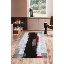 TeknoKapsül Pelangi Lacivert Mermer Desenli Yıkanabilir Kaymaz Taban Leke Tutmaz Modern Salon Halısı ve Yolluk, Lacivert 180 x 300, 1358320180300728