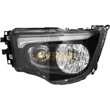 TeknoKapsül Ayfar Far Sağ Siyah Çerçeveli Manuel LED Drl Mercedes Arocs 20 Euro6 - Ayf 505883