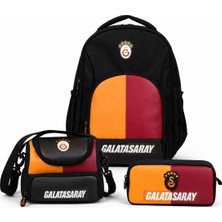 Galatasaray Lisanslı 3’lü Okul Çantası Seti – Okul Çantası + Beslenme Çantası + Kalem Çantası Sarı Kırmızı