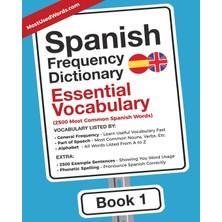 Step Kitap Spanish Frequency Dictionary - Essential Vocabulary: 2500 Most Common Spanish Words