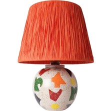 TeknoKapsül Carte Handmade Turuncu Seramik Abajur – Modern Tasarım, Yerli Üretim, E27 Duy, Uzun Ömürlü ve Çevre Dostu Dekoratif Aydınlatma